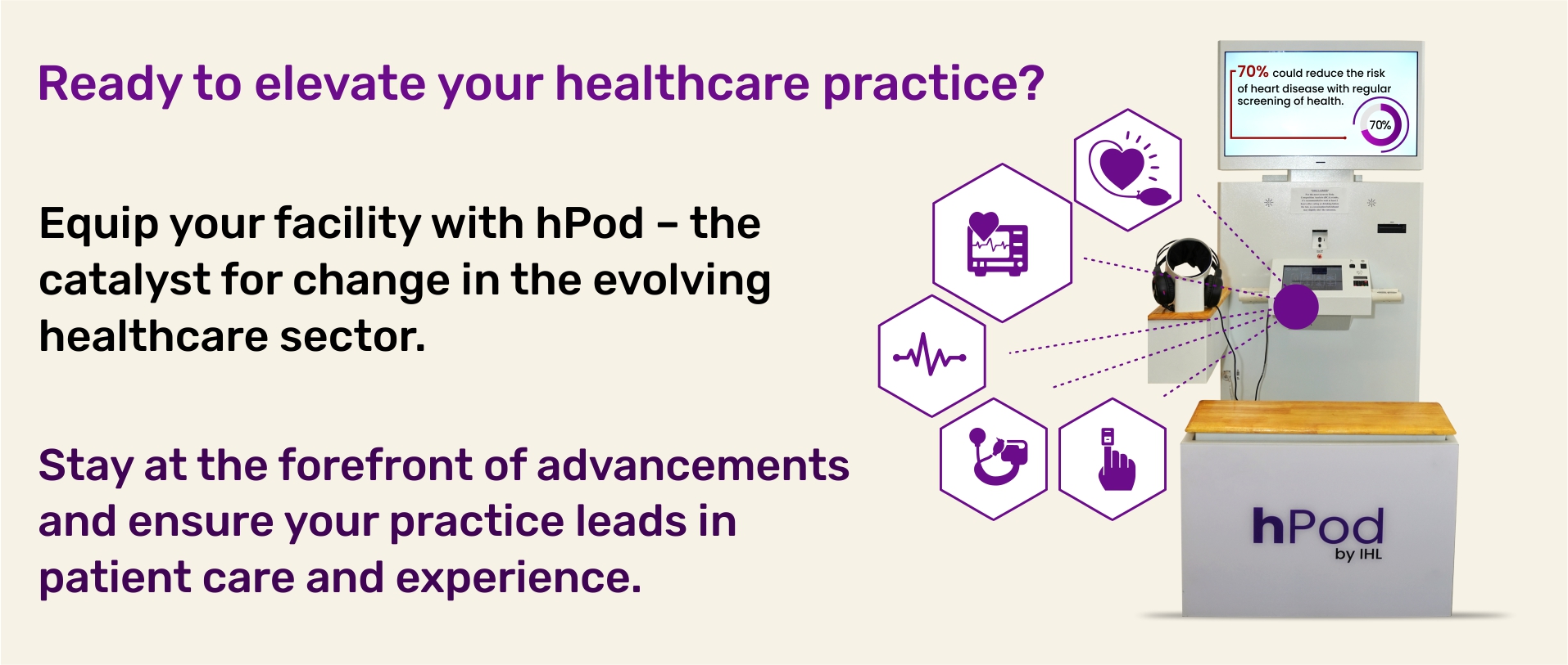 Are you ready to elevate your healthcare practice? Equip your facility with hPod – the catalyst for change in the ever-evolving healthcare sector. This technology not only keeps you at the forefront of advancements but also ensures your practice leads in patient care and experience